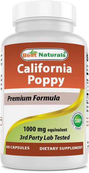 Best Naturals California Poppy 1000 mg Equivalent - 60 Capsules