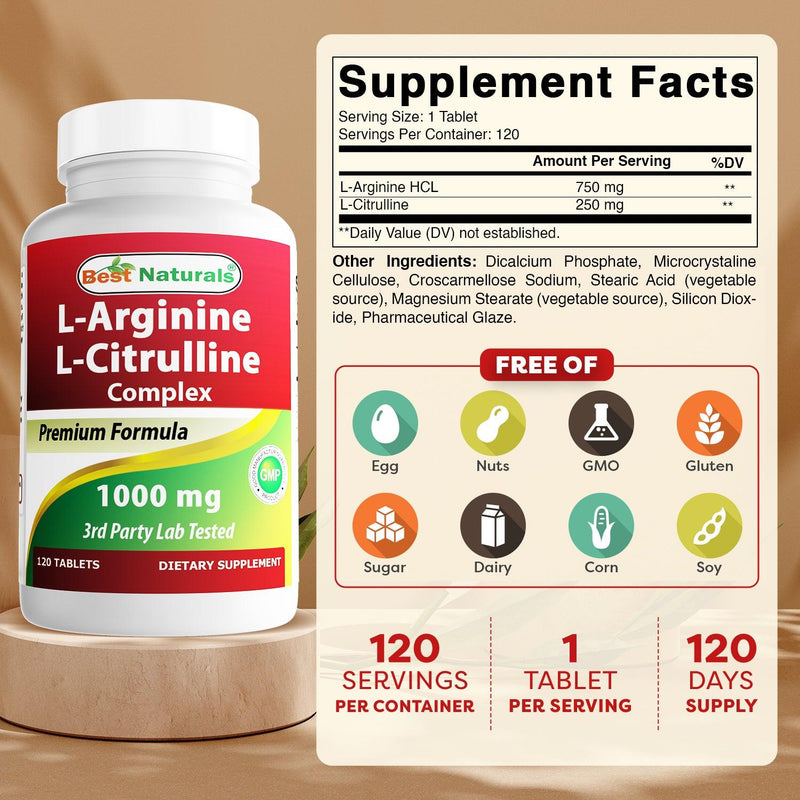 l arginine vs l citrulline vs l carnitine L Arginine L Citrulline 3000mg Supplement (240 Capsules) – Dorado Nutrition main image 0