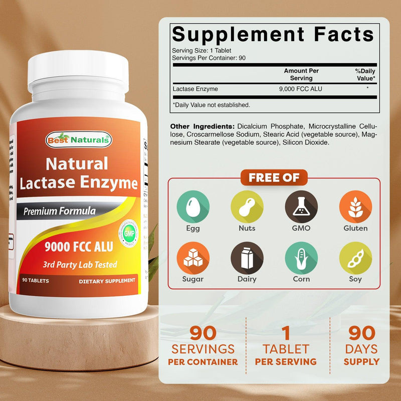 Nature's Best Super Strength Lactase Tablets 9000 FCC Units - View #11