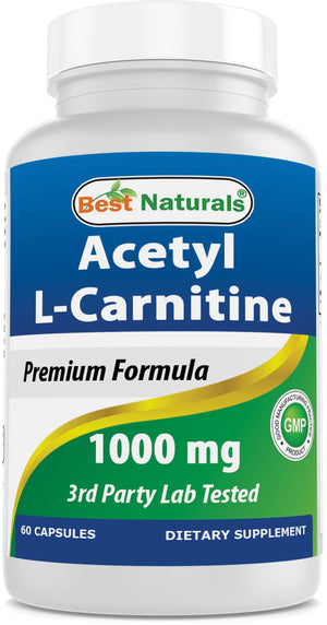 Best Naturals Acetyl L-Carnitine 1000 mg 60 Capsules - shopbestnaturals.com