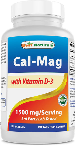 Best Naturals Cal Mag with D3 180 Tablets - shopbestnaturals.com