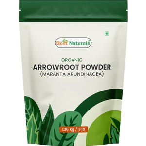 Best Naturals Organic Arrowroot Powder, 3 lbs, Gluten Free, GMO Free, Vegan - Certified USDA Organic