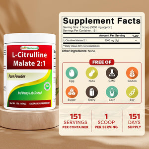 Best Naturals L-Citrulline Malate 2:1 Powder 1 Lb