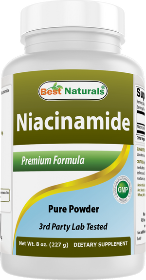 Best Naturals Niacinamide (Vitamin B3) Pure Powder 8 OZ