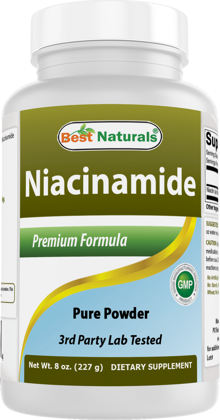 Best Naturals Niacinamide (Vitamin B3) Pure Powder 8 OZ