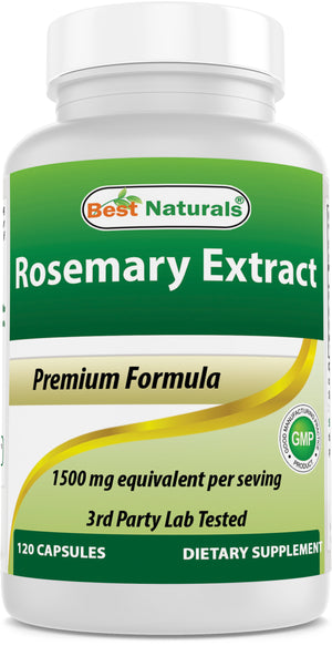 Best Naturals Rosemary Extract 1500 mg Equivalent Per Serving- 120 Capsules