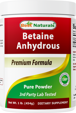 Best Naturals Betaine Anhydrous Trimethylglycine (TMG) Pure Powder 1 Pound