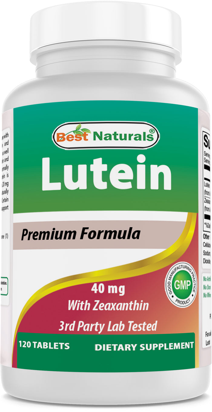 Best Naturals Lutein 40 mg with Zeaxanthin- 120 Tablets