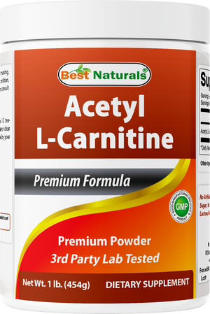 Best Naturals Acetyl L-Carnitine Premium Powder -1 LB -Gluten Free.