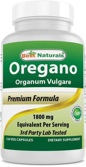 Best Naturlas Oregano Leaf Extract 1800 mg Equivalent Per Serving - 120 Veg Capsules