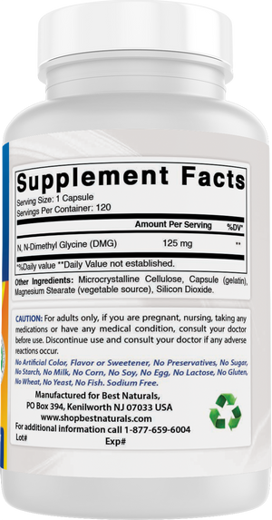 Best Naturals DMG 125 mg 120 Capsules