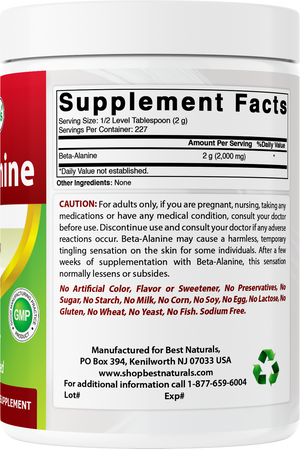 Best Naturals Beta Alanine 1lb Powder