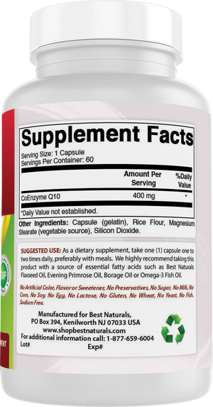 Best Naturals CoQ10 400 mg 60 Capsules