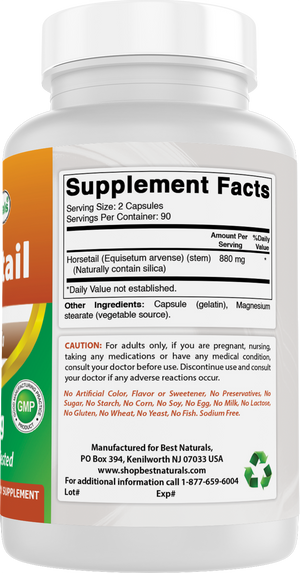Best Naturals Horsetail 440 mg 180 Capsules