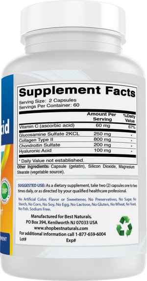 Best Naturals Hyaluronic Acid 100 mg 120 Capsules