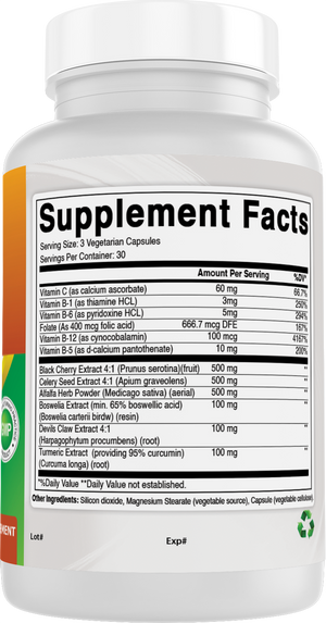 Best Naturals Uric Acid Cleanse Vitamins for Men and Women - 90 Vegetarian Capsules
