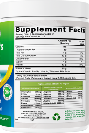 Best Naturals Brewer's yeast 1 Lb Powder