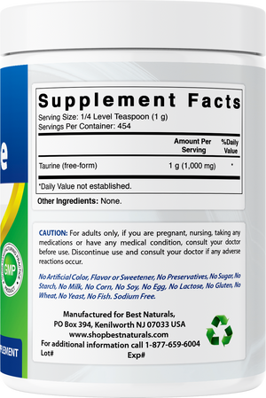 Best Naturals Taurine 1 Lb Powder
