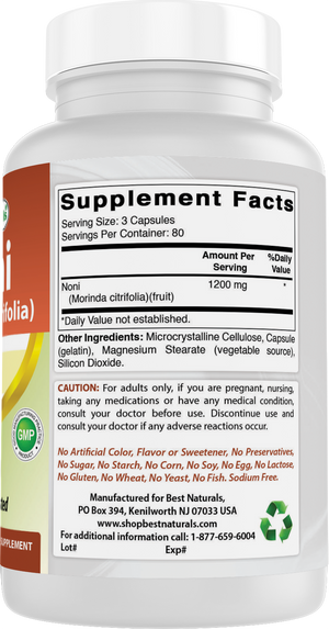 Best Naturals Noni 400 mg 240 Capsules