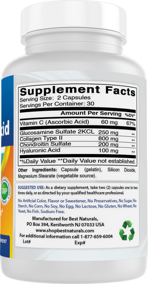 Best Naturals Hyaluronic acid 100 mg 60 Capsules