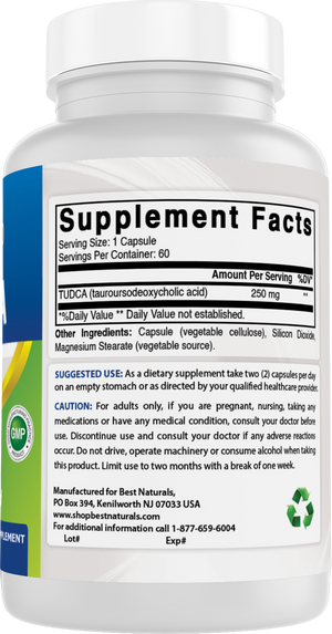 Best Naturals TUDCA 250 mg 60 Vegetarian Capsules