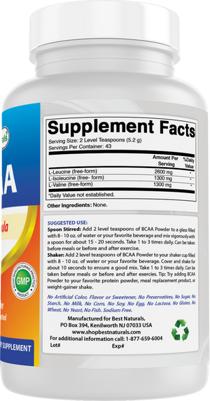Best Naturals BCAA Powder 8 OZ