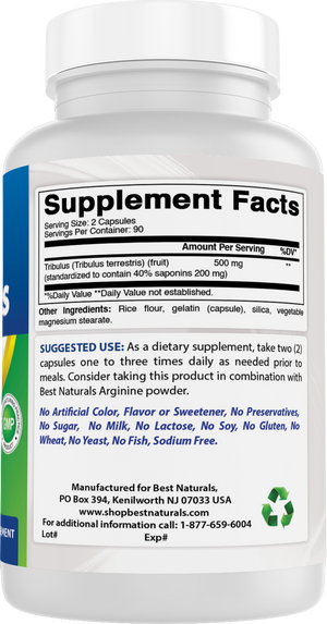 Best Naturals Tribulus 250 mg 180 Capsules