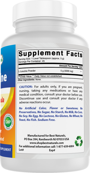 Best Naturals L-Leucine Pure Powder 8 OZ