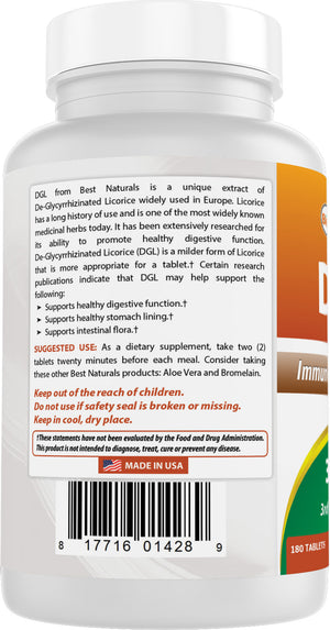 Best Naturals DGL 380 mg 180 Tablets