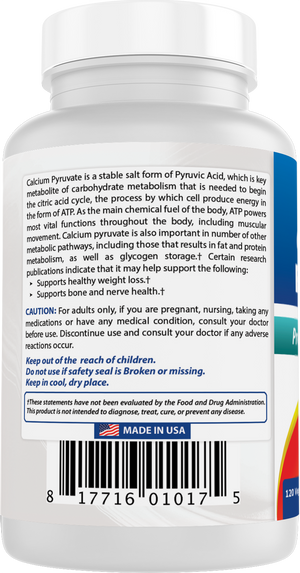 Best Naturals Calcium Pyruvate 750 mg 120 Capsules