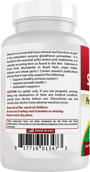 Best Naturals Selenium 200 mcg 240 Tablets