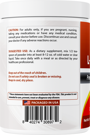 Best Naturals Acetyl L-Carnitine Premium Powder -1 LB -Gluten Free.