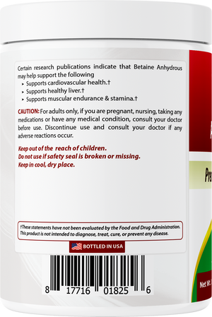 Best Naturals Betaine Anhydrous Trimethylglycine (TMG) Pure Powder 1 Pound