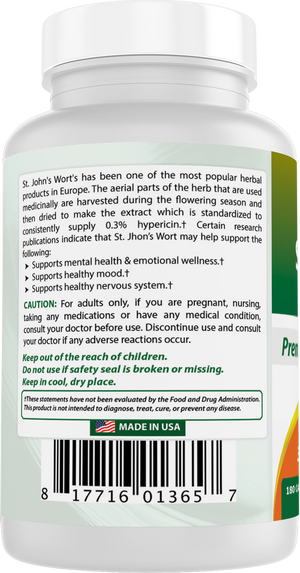 Best Naturals St. John Wort 300 mg 180 Capsules