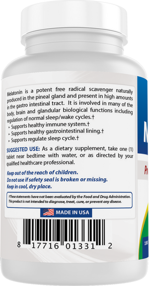 Best Naturals Melatonin 5 mg 180 Tablets | Drug-Free Nighttime Sleep Aid - Melatonin for Sleep and Relaxation