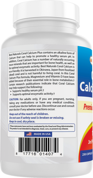 Best Naturals Coral Calcium Plus 250 Capsules