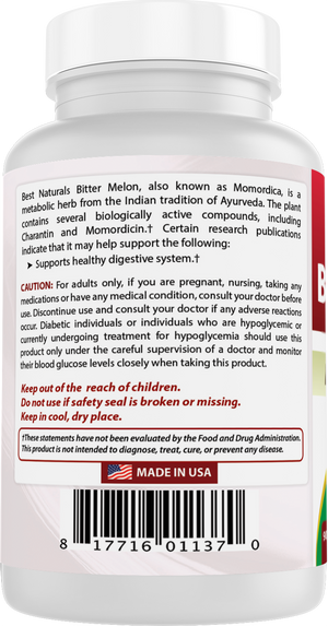 Best Naturals Bitter Melon 500 mg 90 Vegetarian Capsules