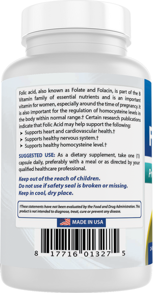 Best Naturals Folic Acid 800 mcg 240 Capsules