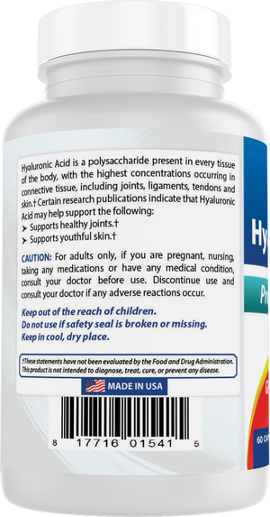 Best Naturals Hyaluronic acid 100 mg 60 Capsules