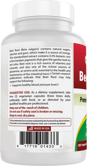Best Naturals Beet Root 500 mg 180 Capsules
