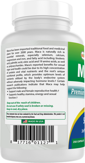 Best Naturals Maca 500 mg 250 Capsules