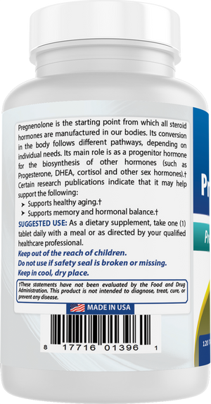 Best Naturals Pregnenolone 30 mg 120 Tablets