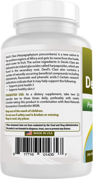 Best Naturals Devil's Claw 510 mg 180 Capsules