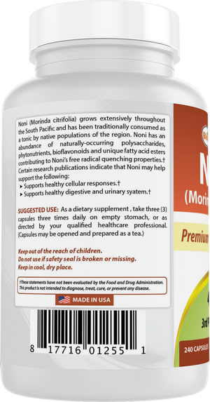 Best Naturals Noni 400 mg 240 Capsules