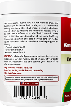 Best Naturals GABA (Gamma Aminobutyric Acid) Pure 1 Lb Powder