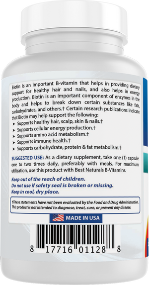 Best Naturals Biotin 10000 mcg 200 Capsules