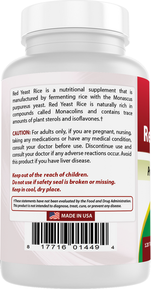 Best Naturals Red Yeast Rice 1200 mg 120 Tablets