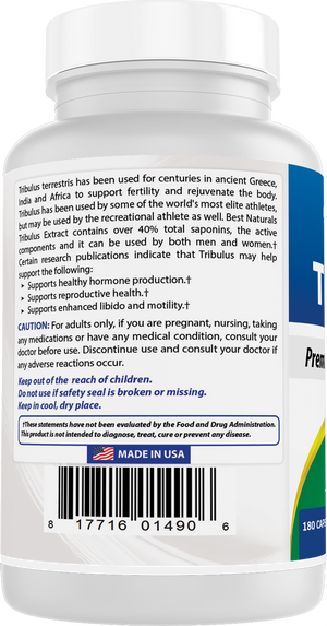 Best Naturals Tribulus 250 mg 180 Capsules