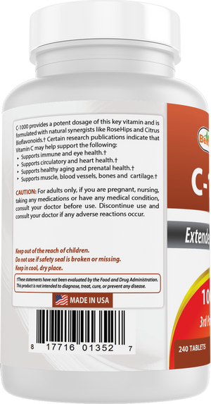 Best Naturals Vitamin C 1000 mg 240 Tablets