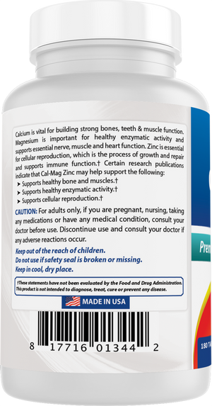 Best Naturals Calcium Magnesium Zinc 180 tablets